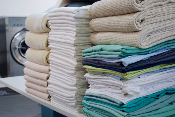 Folded Laundry at Big Wash Tub Laundromat